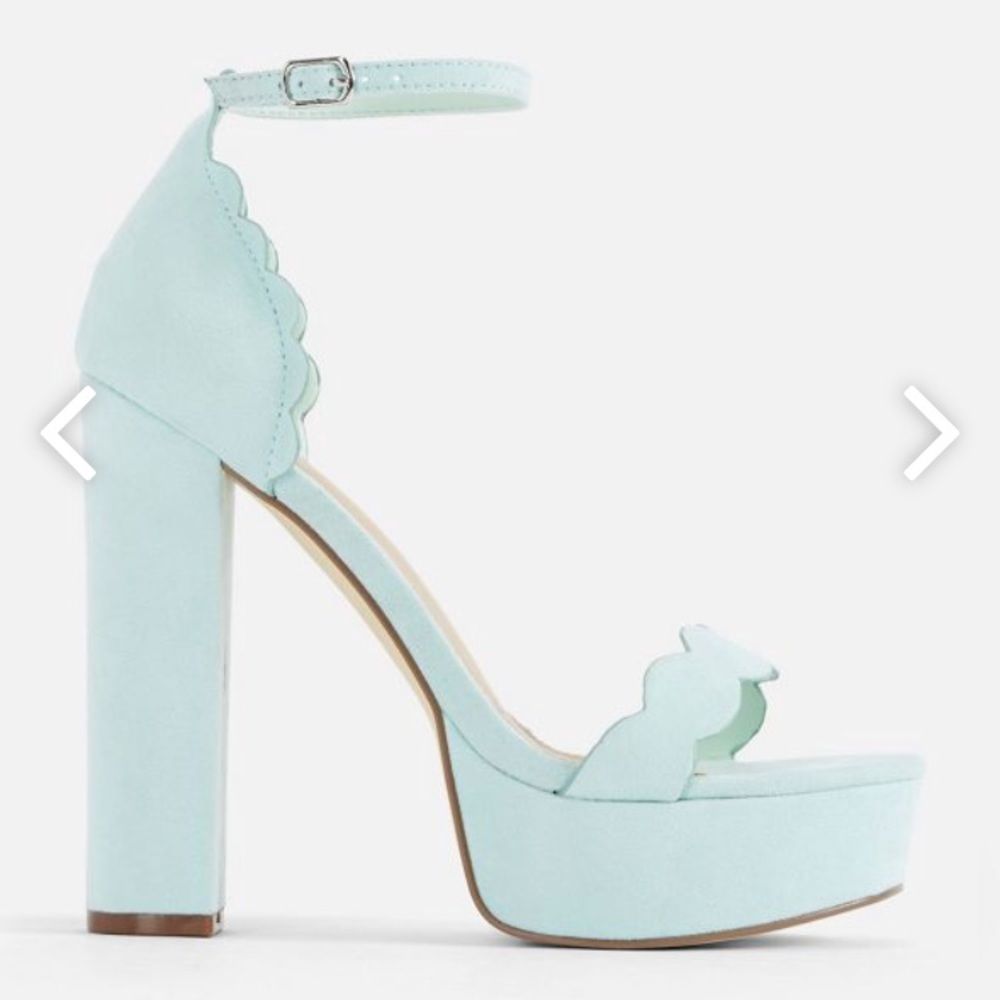 Mint Block Heels